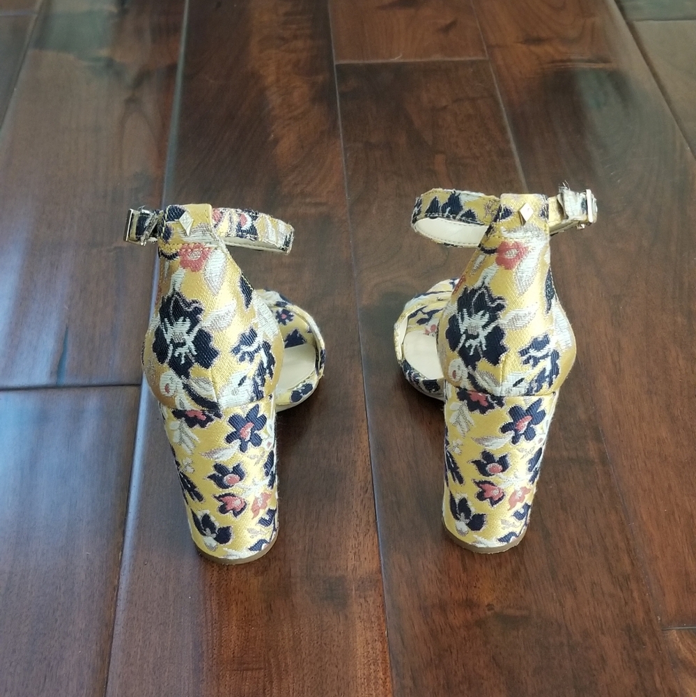 Sam Edelman Yellow and Blue Floral Sandals - Picture 5 of 9
